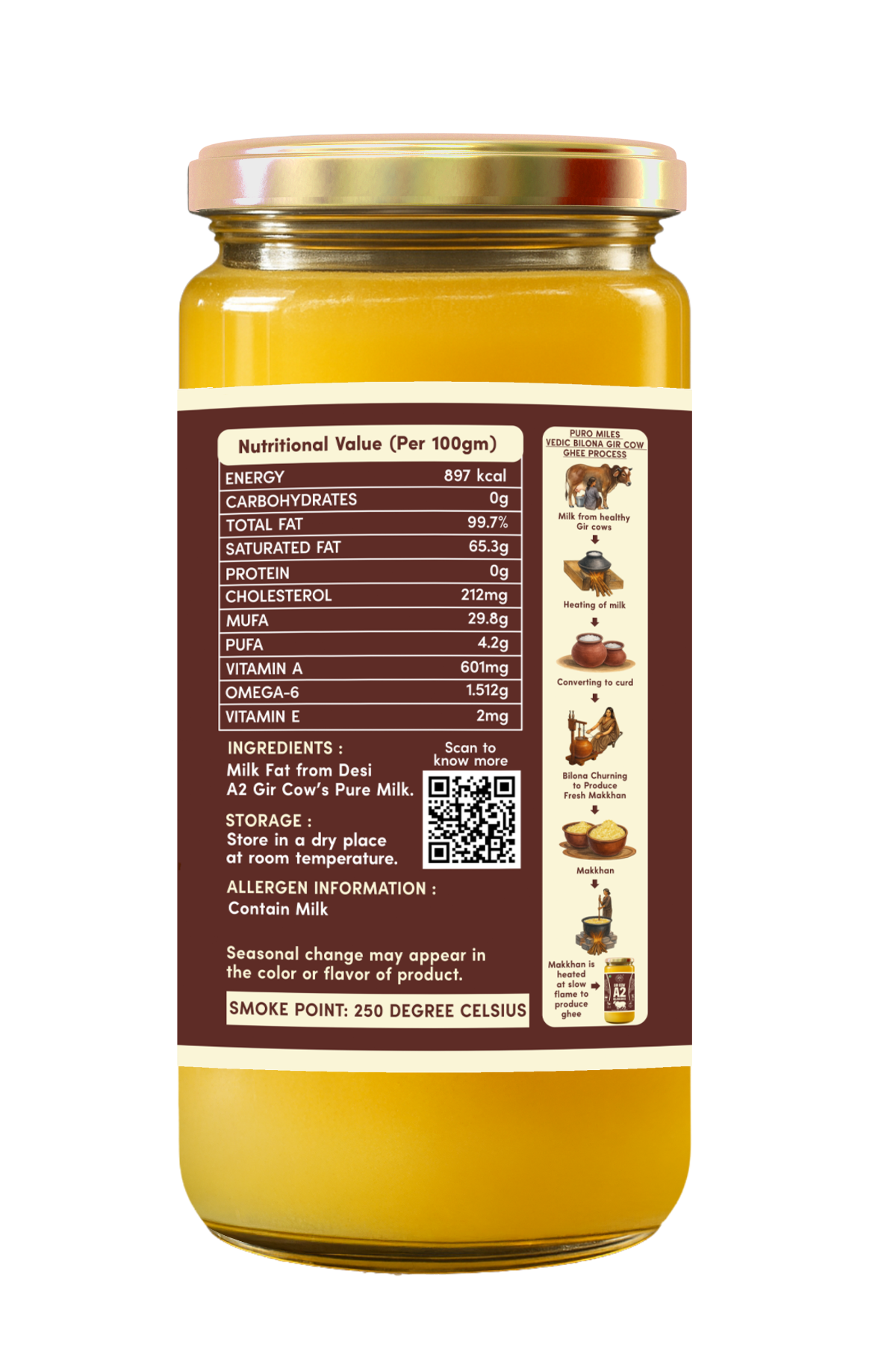 A2 Gir Cow Bilona Ghee