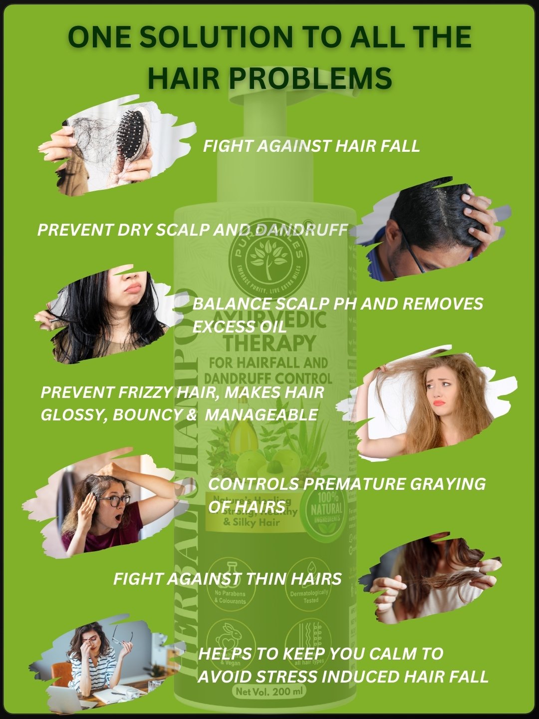 Ayurvedic Shampoo for Hair Fall and Dandruff Control