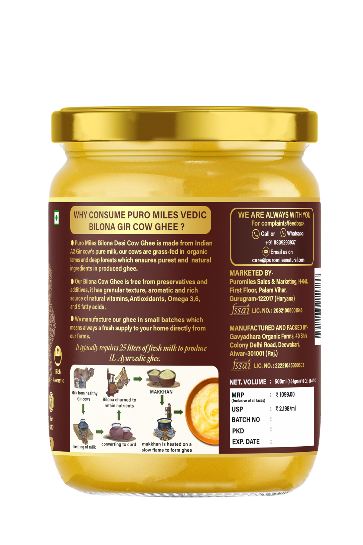 A2 Gir Cow Bilona Ghee