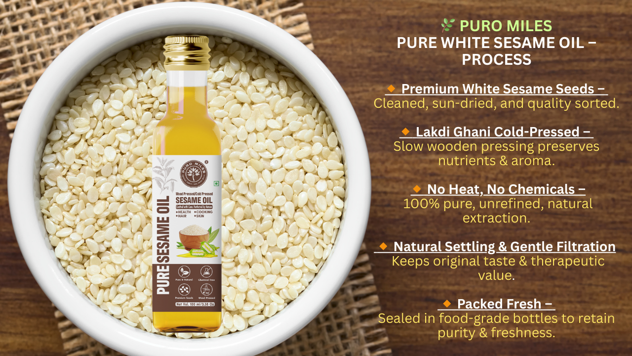 Wood-Pressed White Sesame Oil