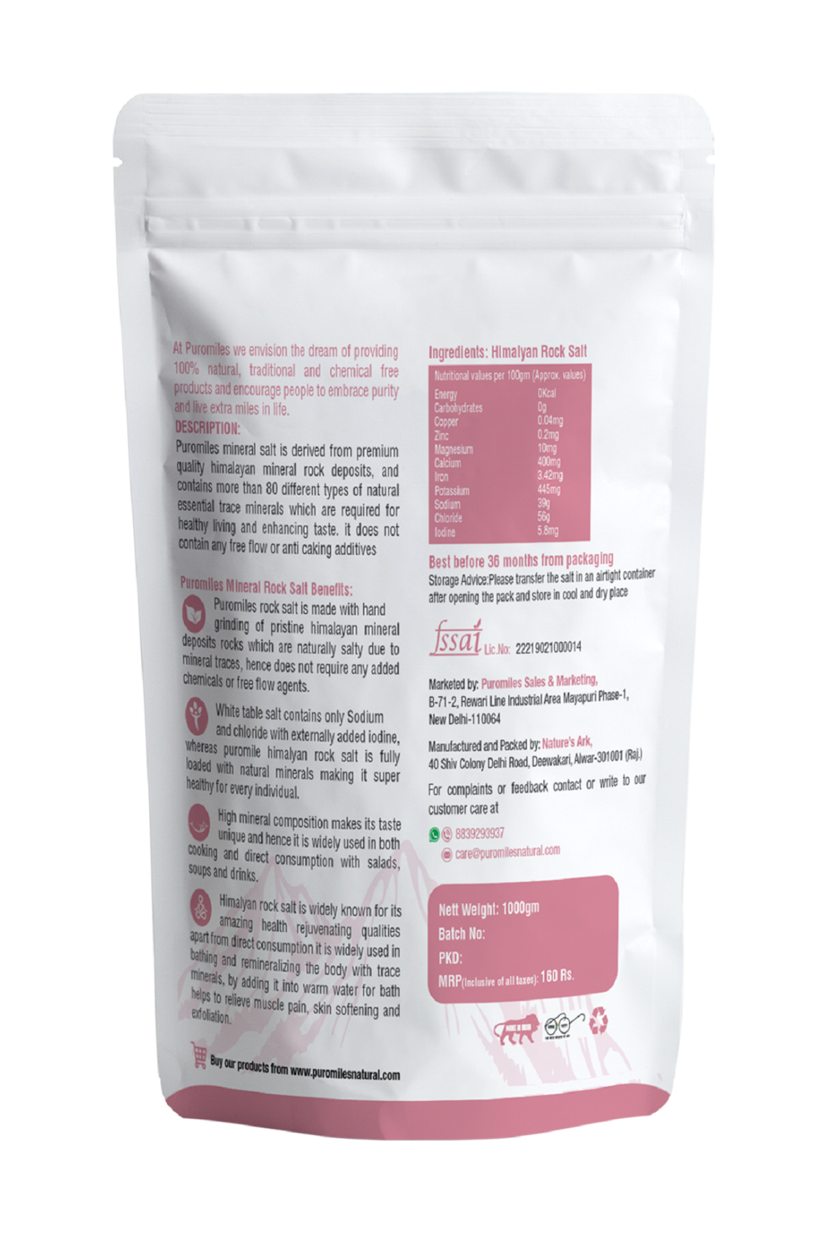 Himalayan Mineral Pink Rock Salt