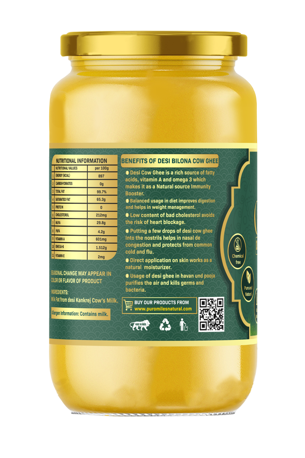 A2 Kankrej Cow Bilona Ghee