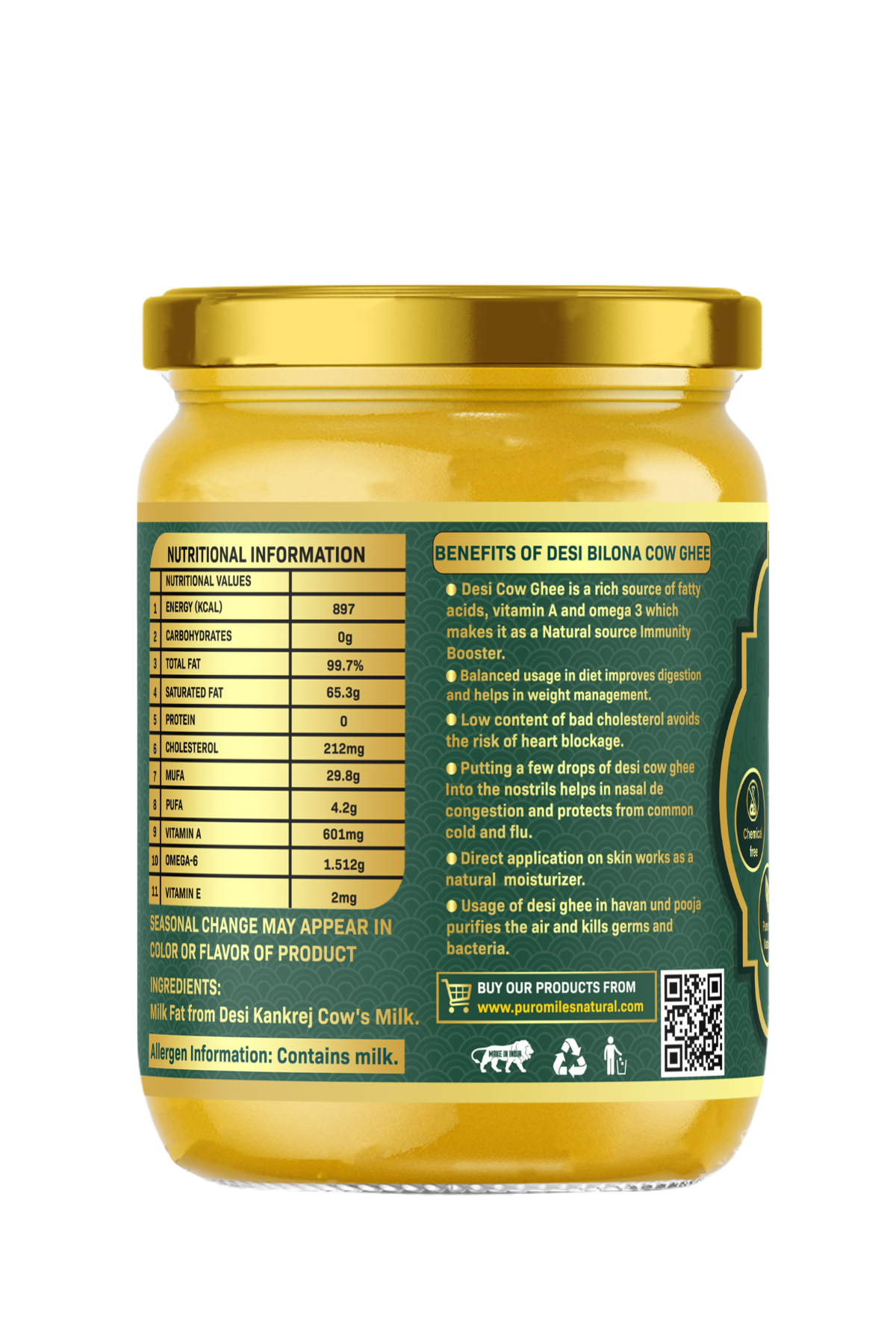 A2 Kankrej Cow Bilona Ghee