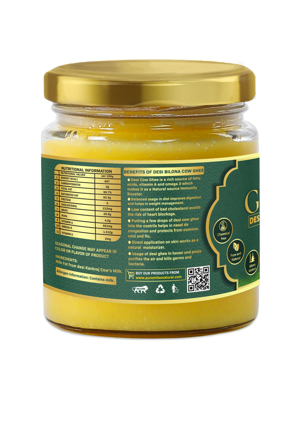 A2 Kankrej Cow Bilona Ghee