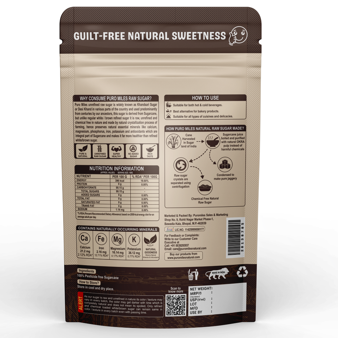Organic Raw Brown Sugar (Desi Khand)