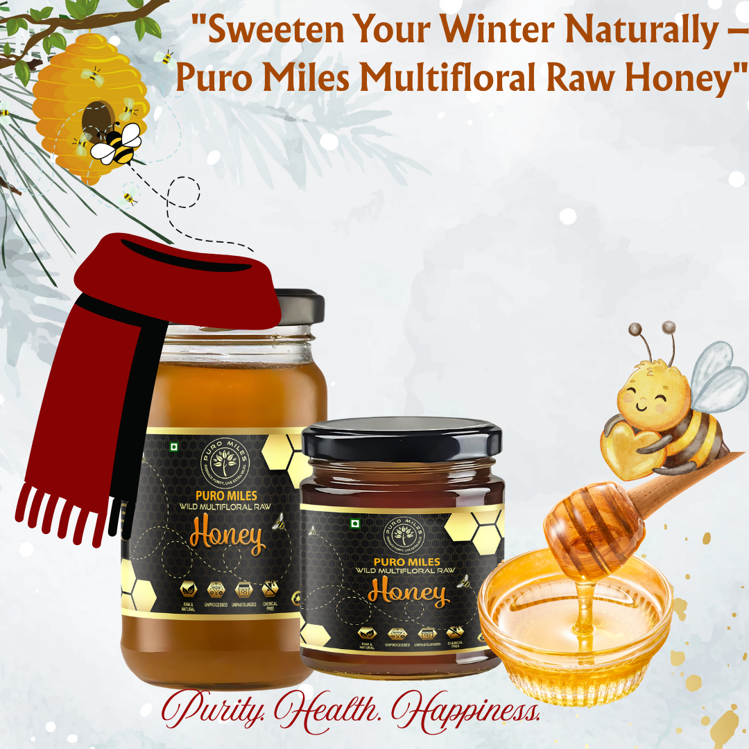 buy best raw honey multifloral in winter from puro miles