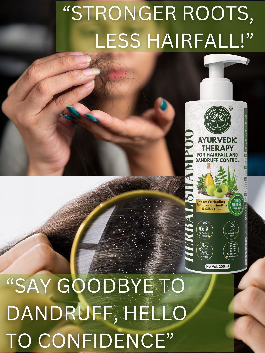 Ayurvedic Shampoo for Hair Fall and Dandruff Control