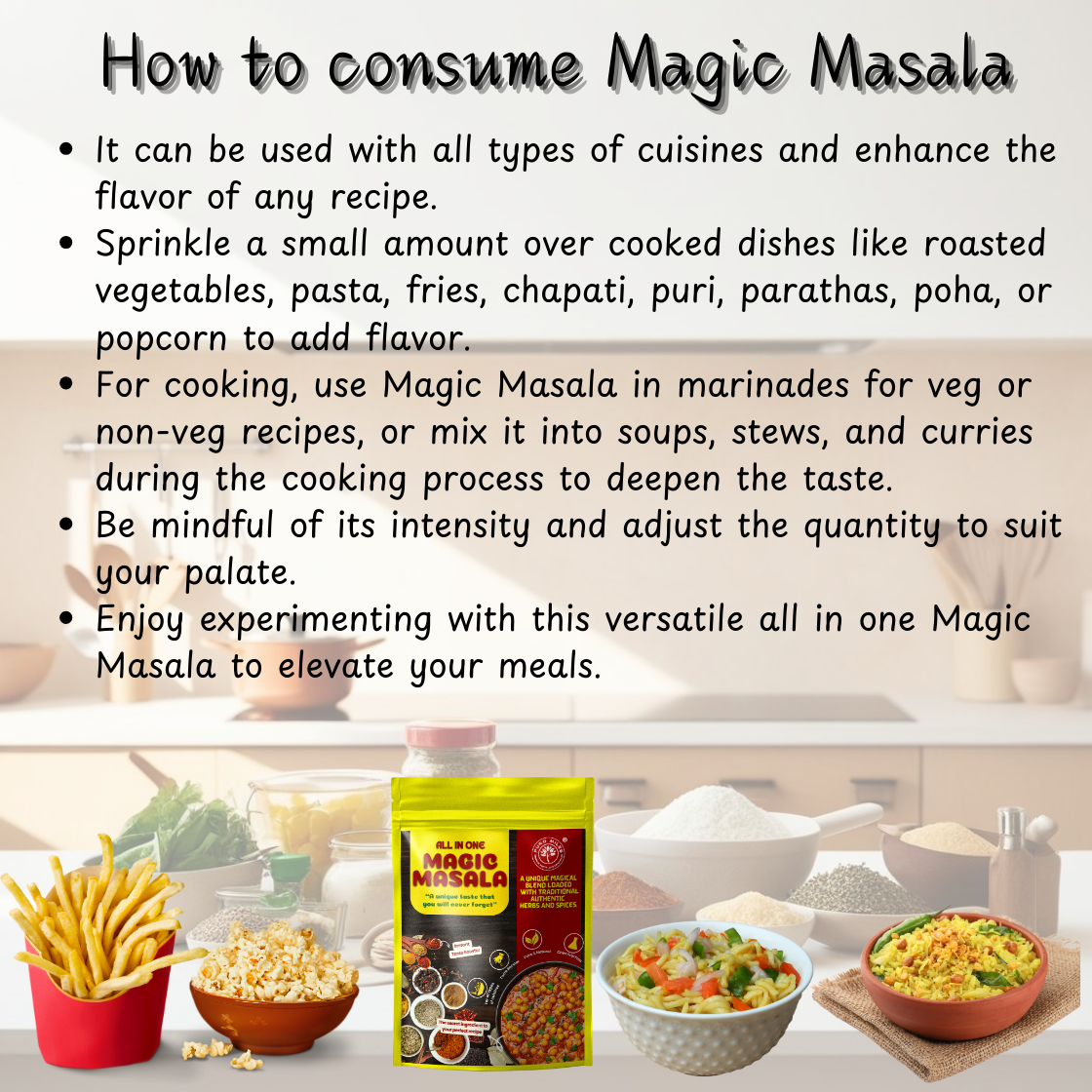 All In One Magic Masala ( Instant Taste Booster)- Indori Jirawan