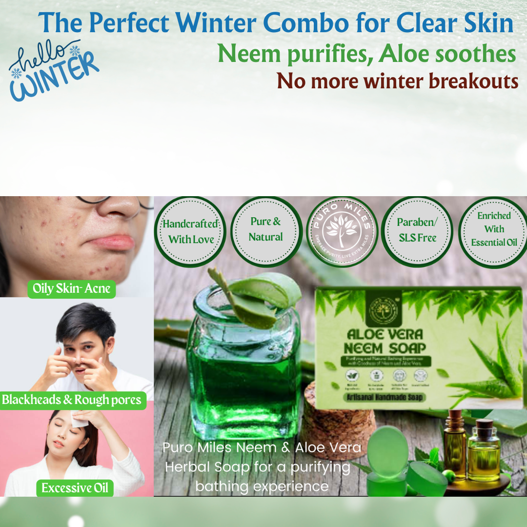 natural soap for clear oily teenager neem aloe vera soap in winter from puro miles