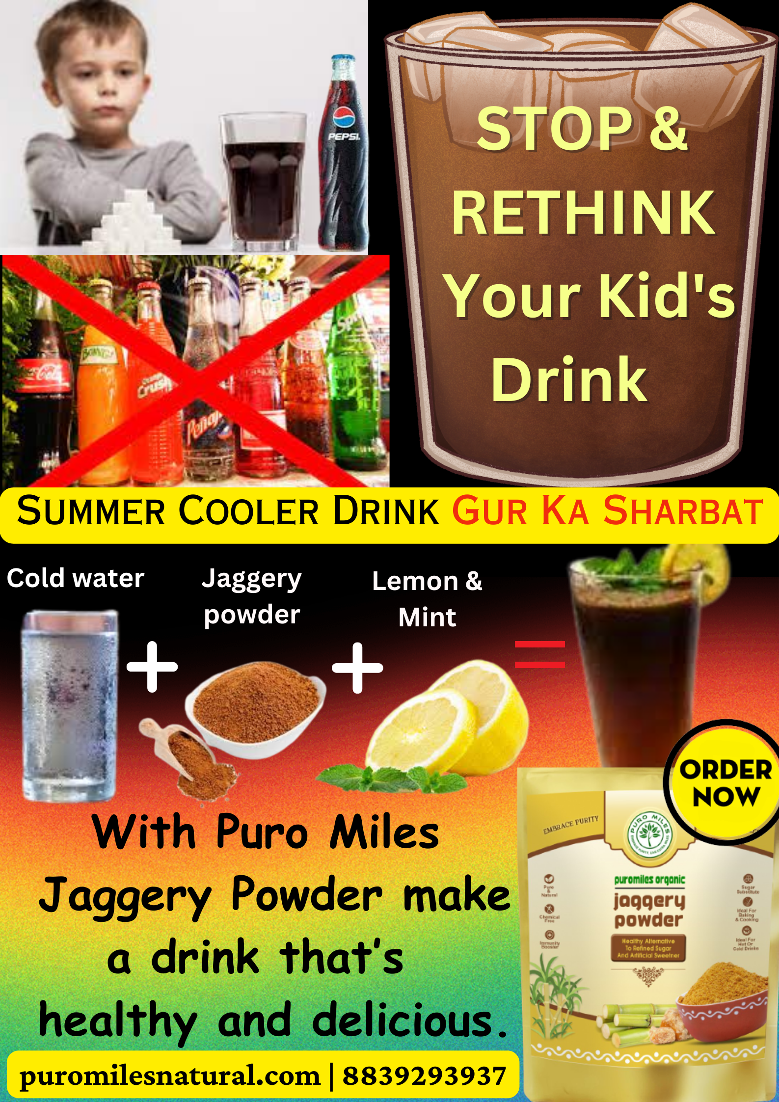 Gur ka sharbat_Summer cooler jaggery drink jaggery drink