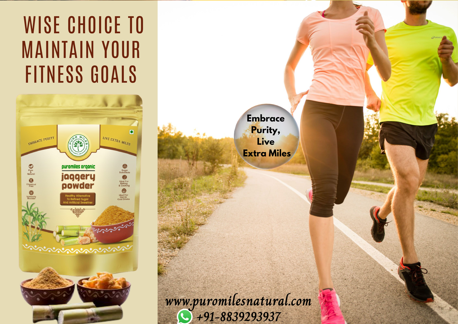 Puro Miles Jaggery natural sweetner jaggery for weight management