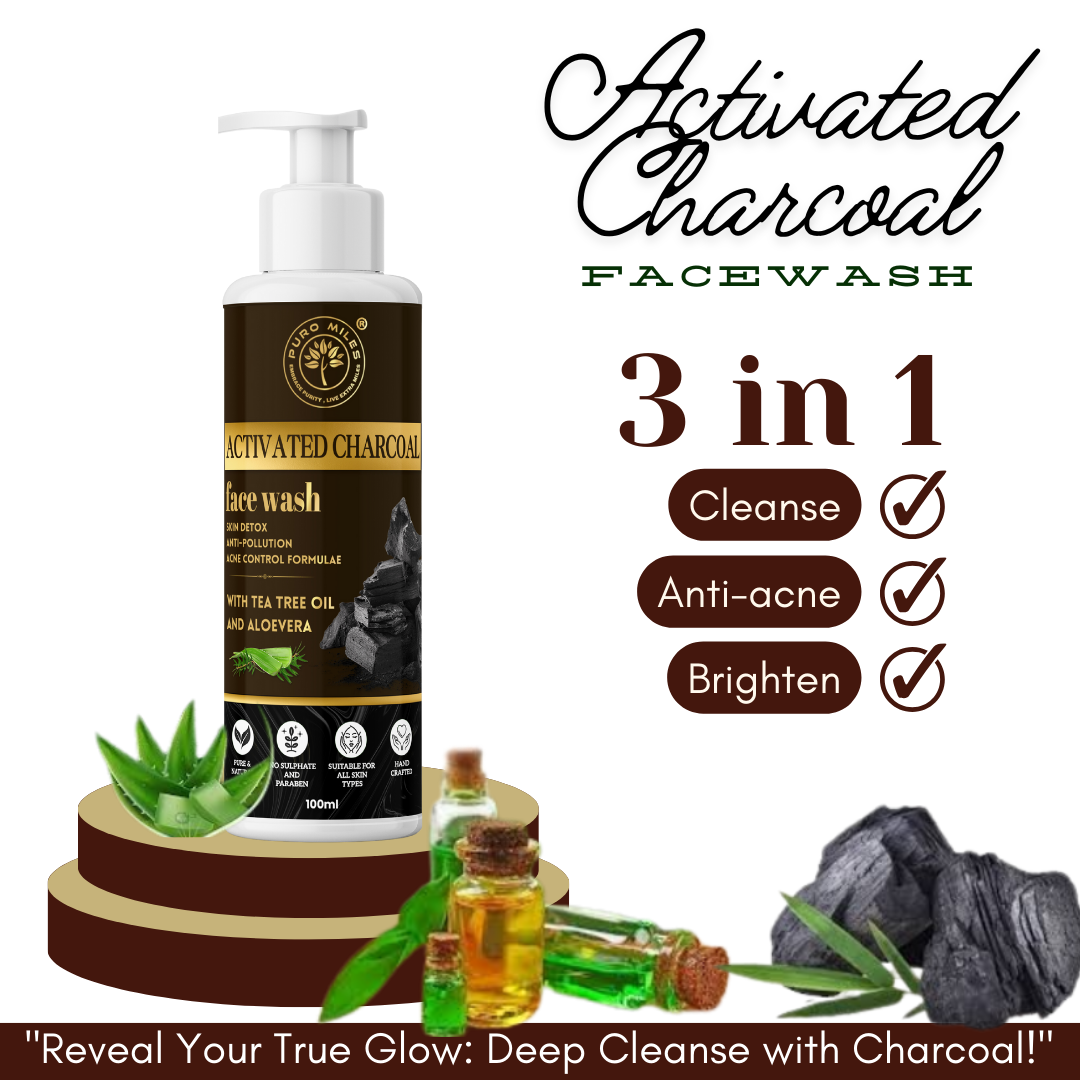 PUROMILES Charcoal face wash face wash for men