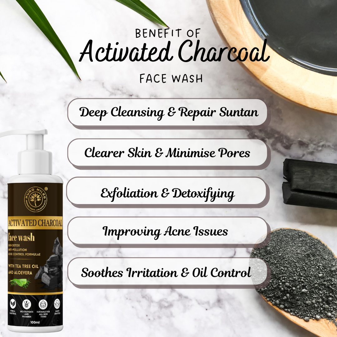 Puromiles face wash benefits charcoal facewash puromiles