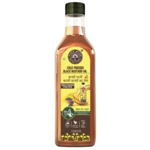 Kacchi Ghani black mustard oil – traditional wood pressed oil for cooking and wellness