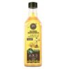 Cold wood pressed yellow mustard oil in glass bottle – mild and pure cooking oil