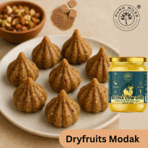 dry fruits modak with puro miles a2 desi ghee