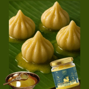 modaks made with puro miles bilona ghee for ganesh ji