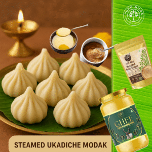 steamed modak maharashtrian style in puro miles a2 ghee